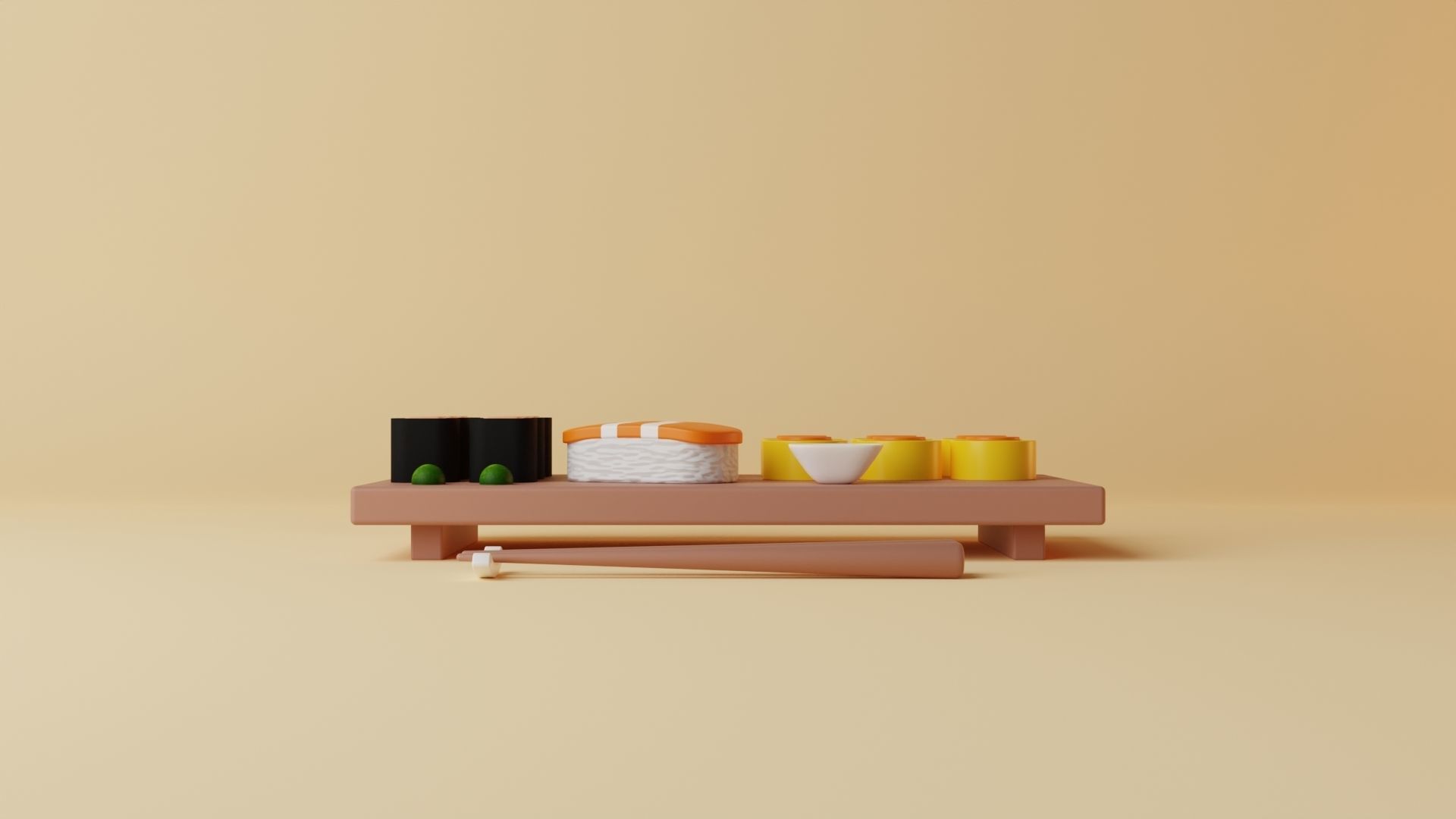 3d Sushi Food Model 3D model_4