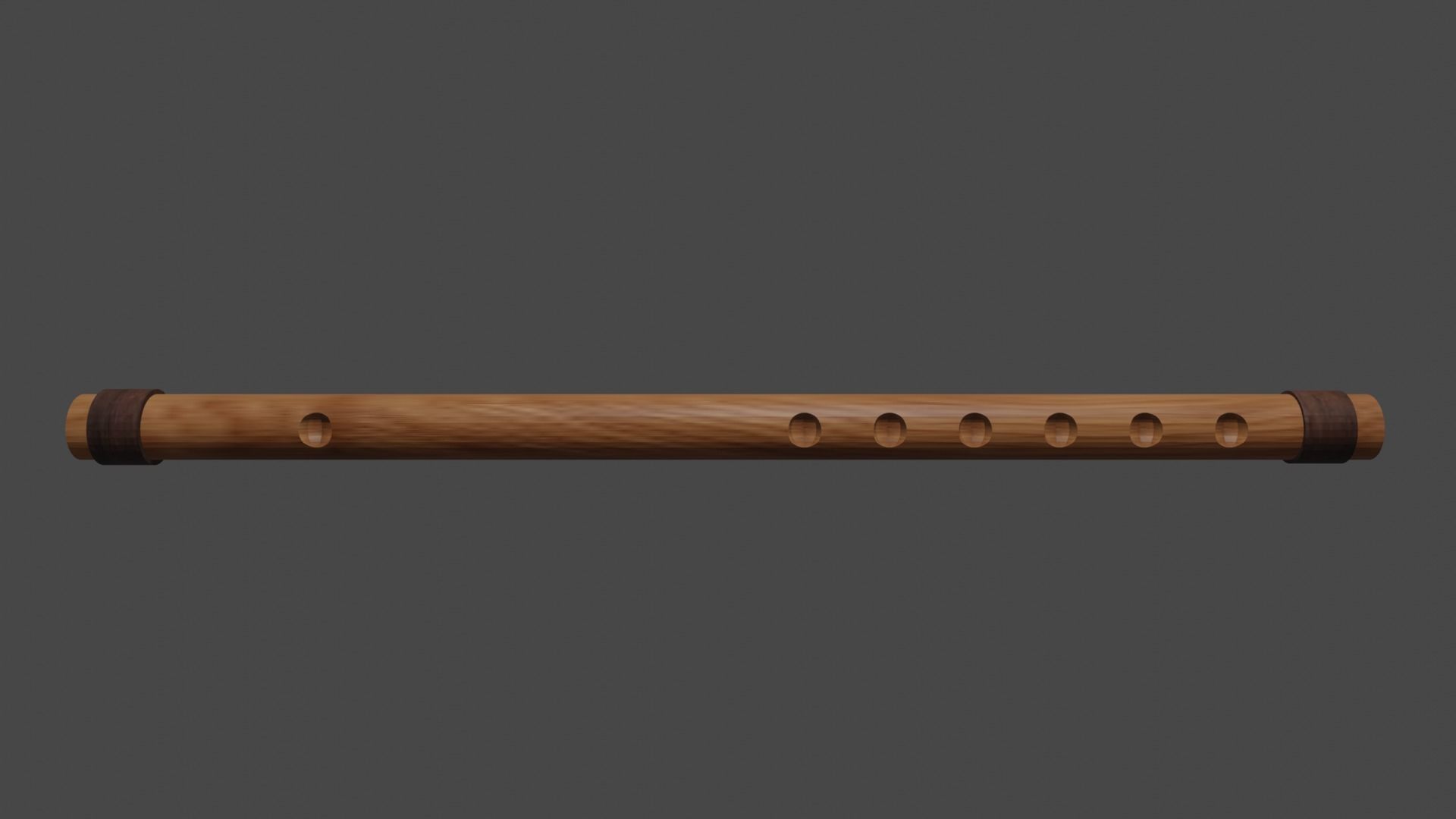 Flute Low-poly 3D model_2