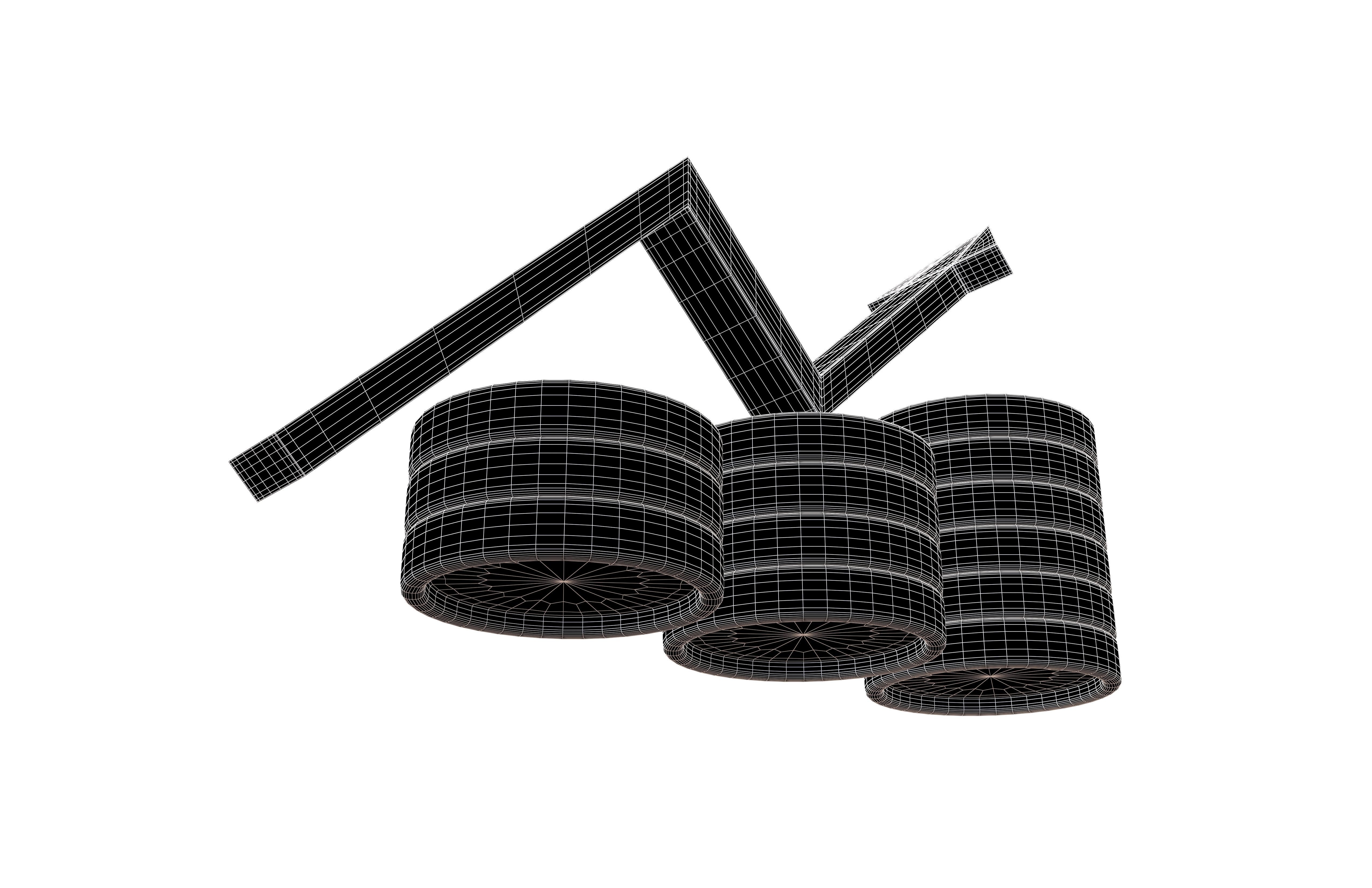 Economic Growth Icon V1 004 Low-poly 3D model_6