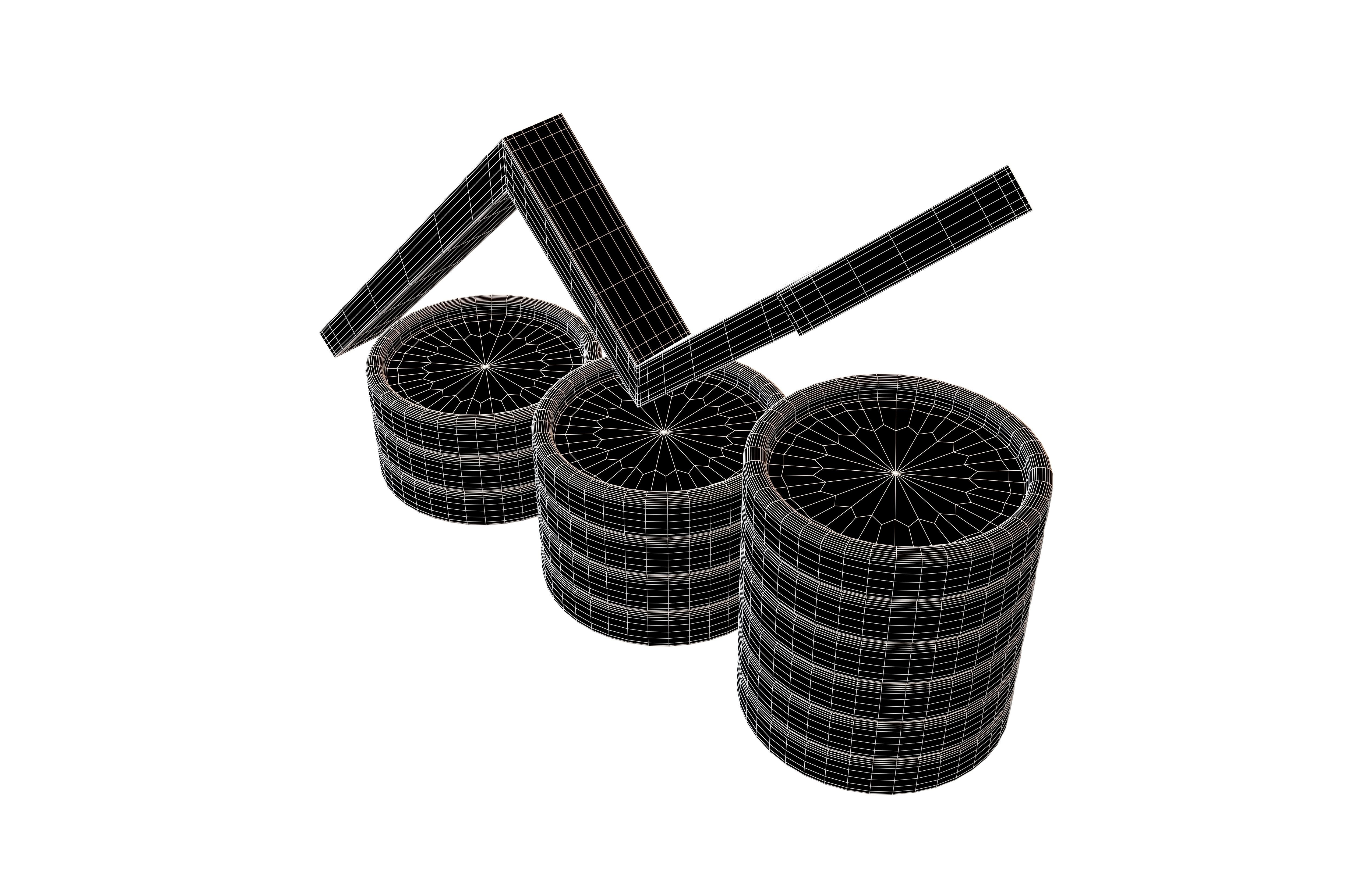 Economic Growth Icon V1 004 Low-poly 3D model_5