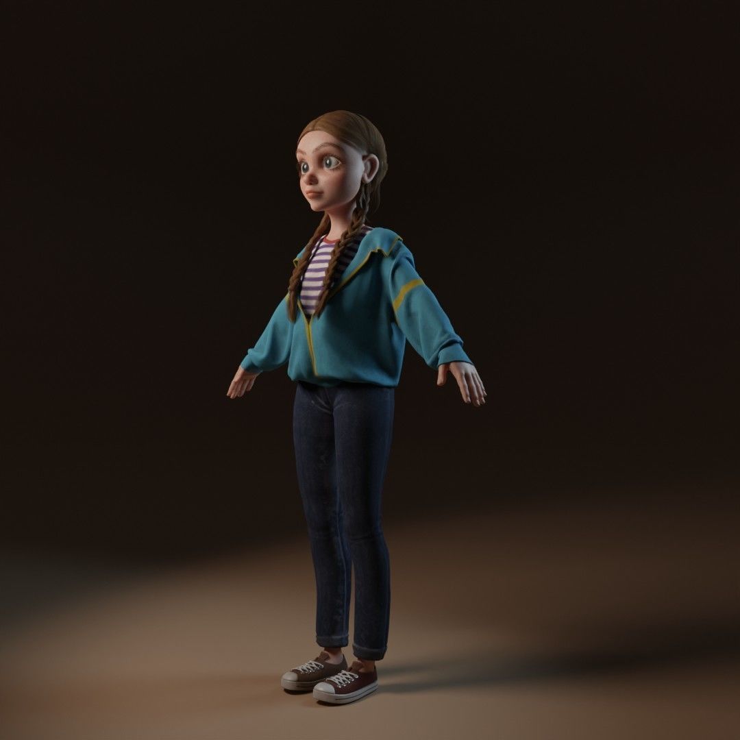Stylized Low Poly  3D Character Max Low-poly 3D model_8