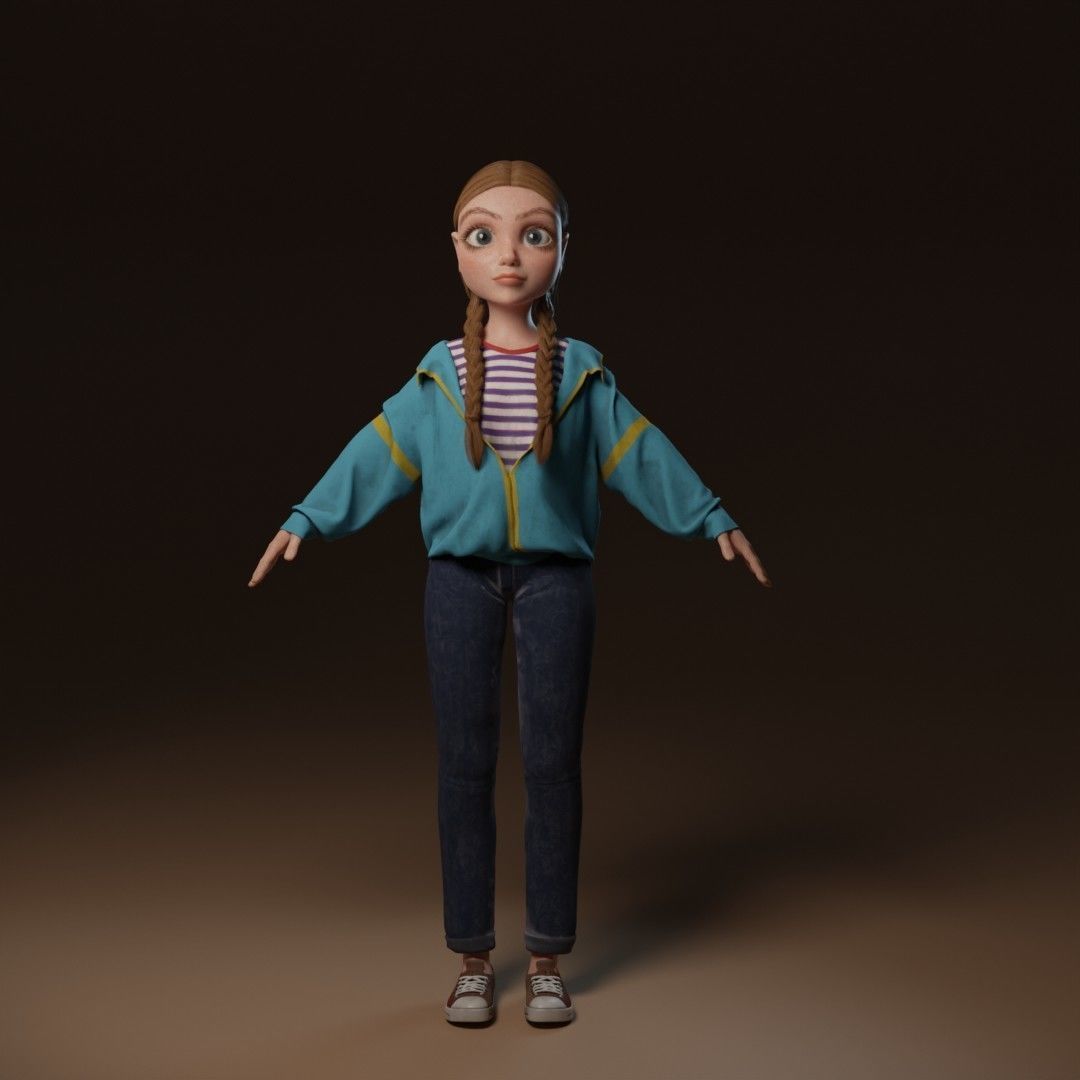 Stylized Low Poly  3D Character Max Low-poly 3D model_1