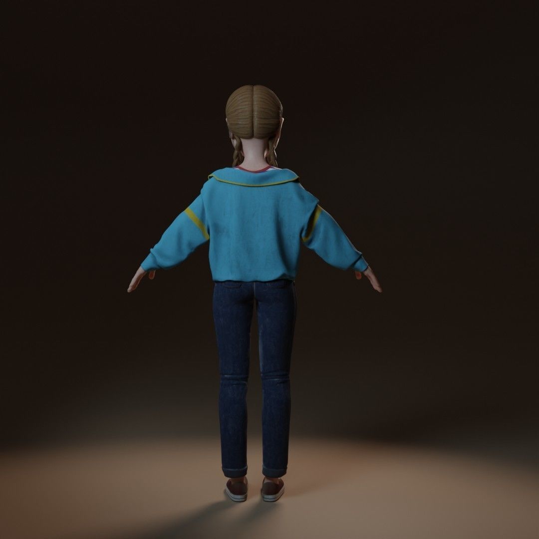 Stylized Low Poly  3D Character Max Low-poly 3D model_5