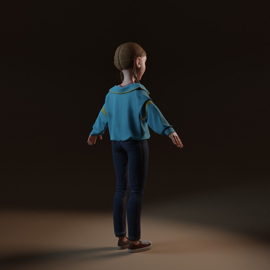 Stylized Low Poly  3D Character Max Low-poly 3D model_4