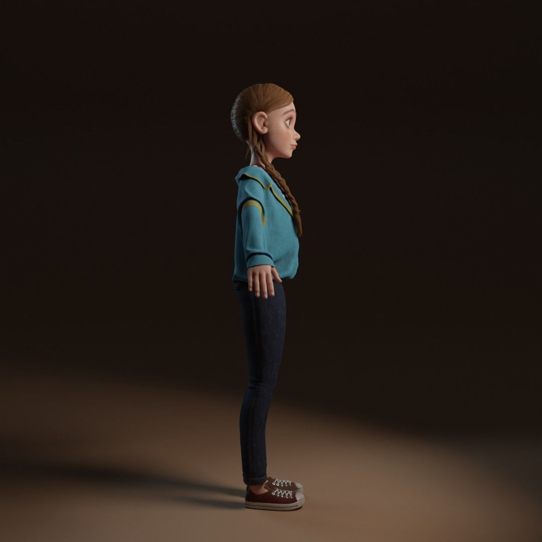 Stylized Low Poly  3D Character Max Low-poly 3D model_3