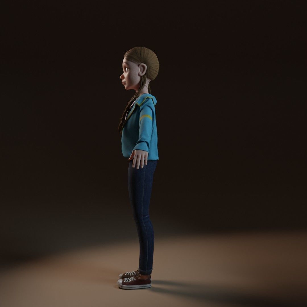 Stylized Low Poly  3D Character Max Low-poly 3D model_7