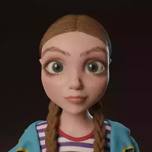 Stylized Low Poly  3D Character Max Low-poly 3D model