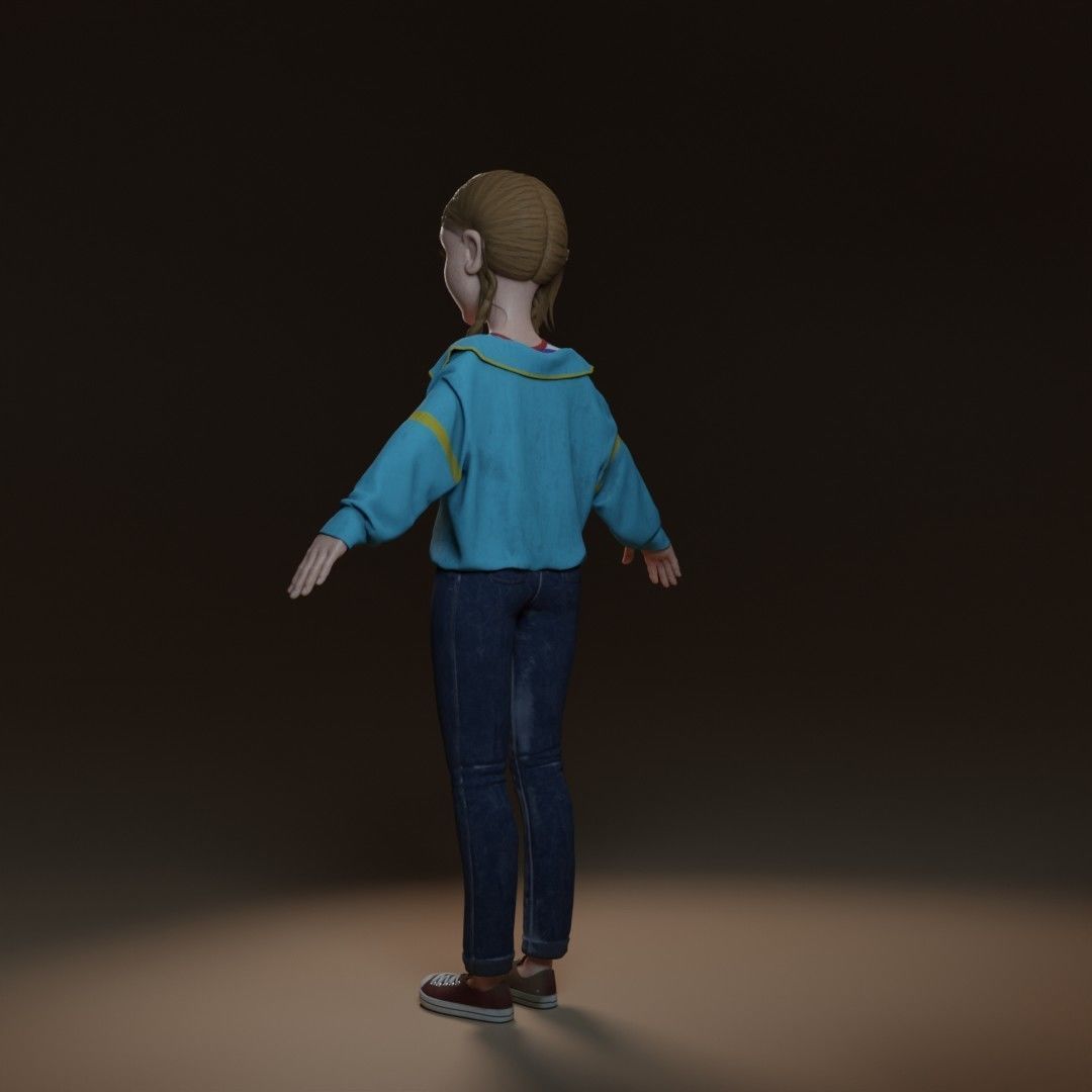 Stylized Low Poly  3D Character Max Low-poly 3D model_6