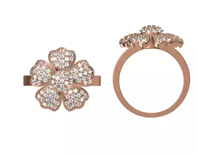 Women Wedding Engagement Ring STL JCD Details