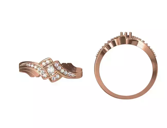 Women Wedding Engagement Ring STL JCD Details