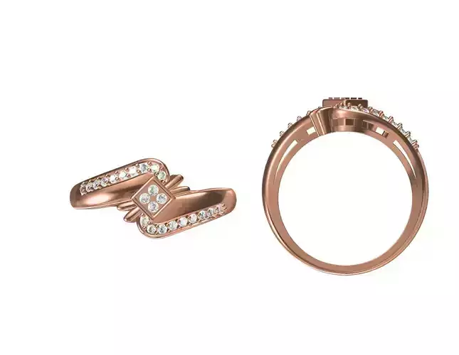 Women Wedding Engagement Ring STL JCD Details