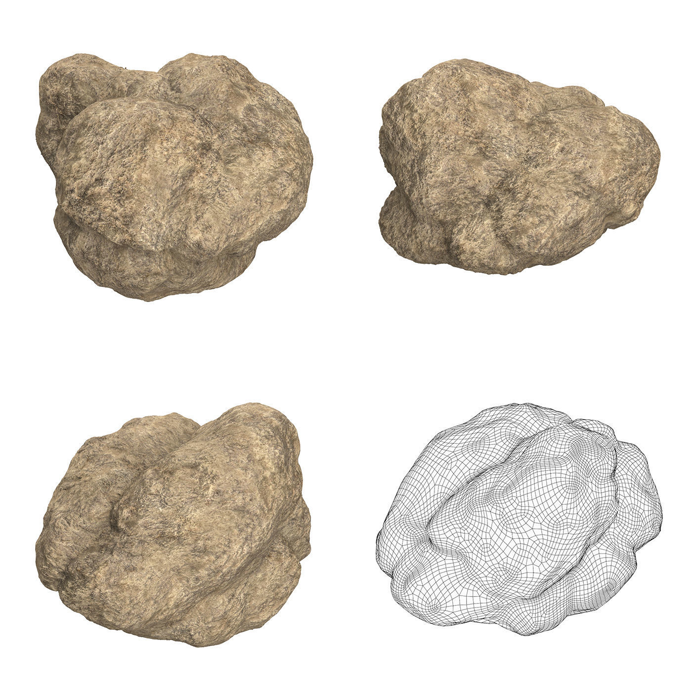 Sand Stone Collection Low-poly 3D model_9