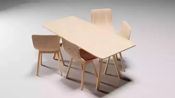 Table Chair 3D model