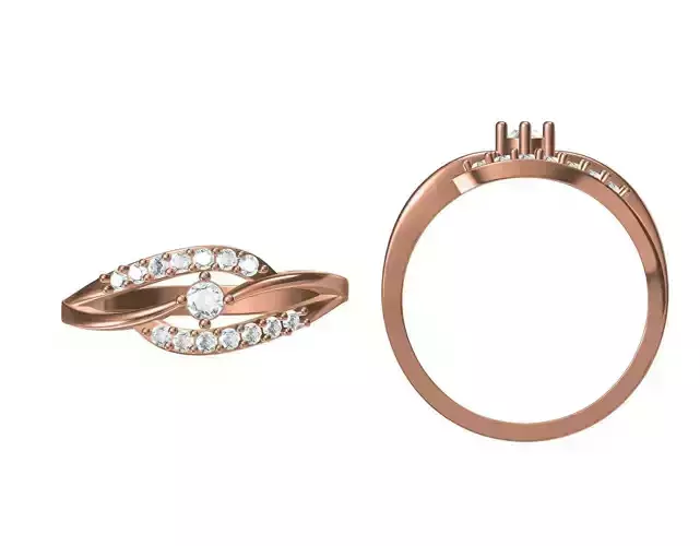 Women Wedding Engagement Ring STL JCD Details