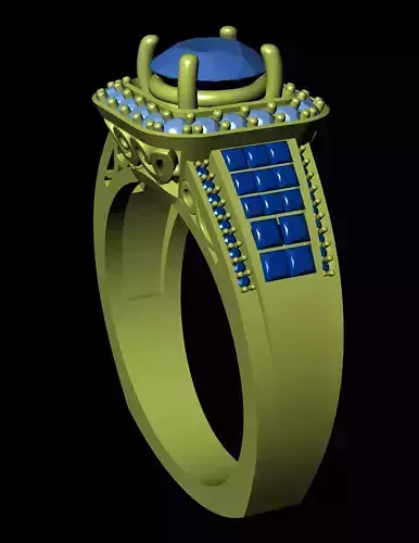  Diamond Solitaire Ring Jewellery for Women 3D print model