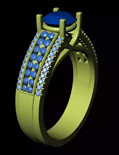  Diamond Solitaire Ring Jewellery for Women 3D print model