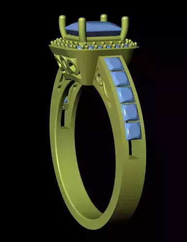  Diamond Solitaire Ring Jewellery for Women 3D print model