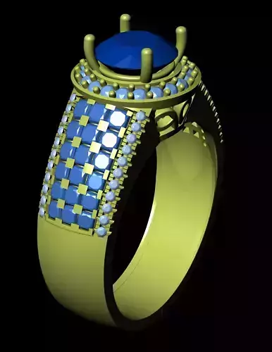  Diamond Solitaire Ring Jewellery for Women 3D print model