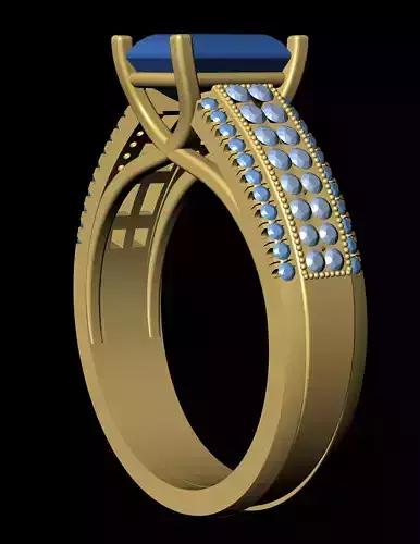  Diamond Solitaire Ring Jewellery for Women 3D print model