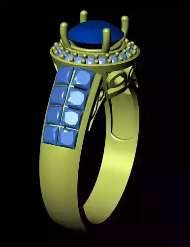  Diamond Solitaire Ring Jewellery for Women 3D print model