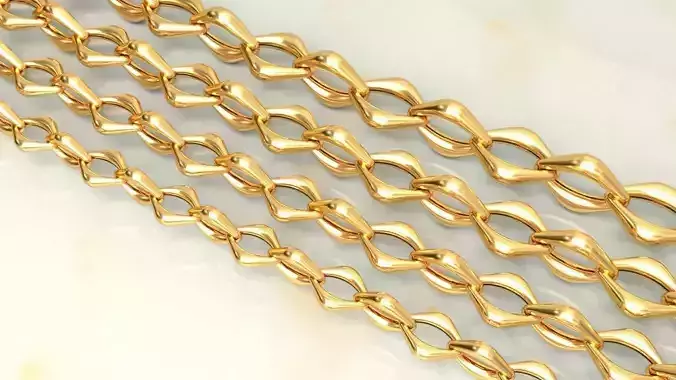 Corner Chain link Graduated Necklace or Bracelet