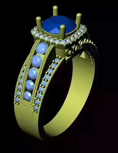  Diamond Solitaire Ring Jewellery for Women 3D print model