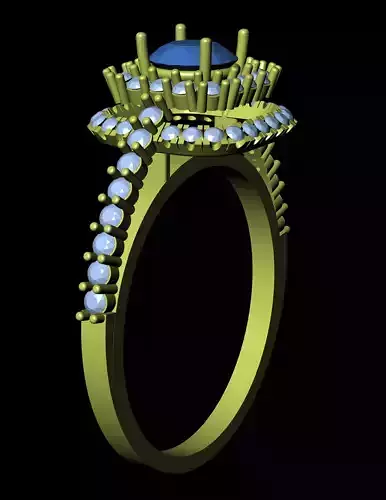  Diamond Solitaire Ring Jewellery for Women 3D print model