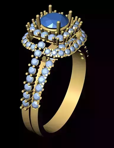  Diamond Solitaire Ring Jewellery for Women 3D print model