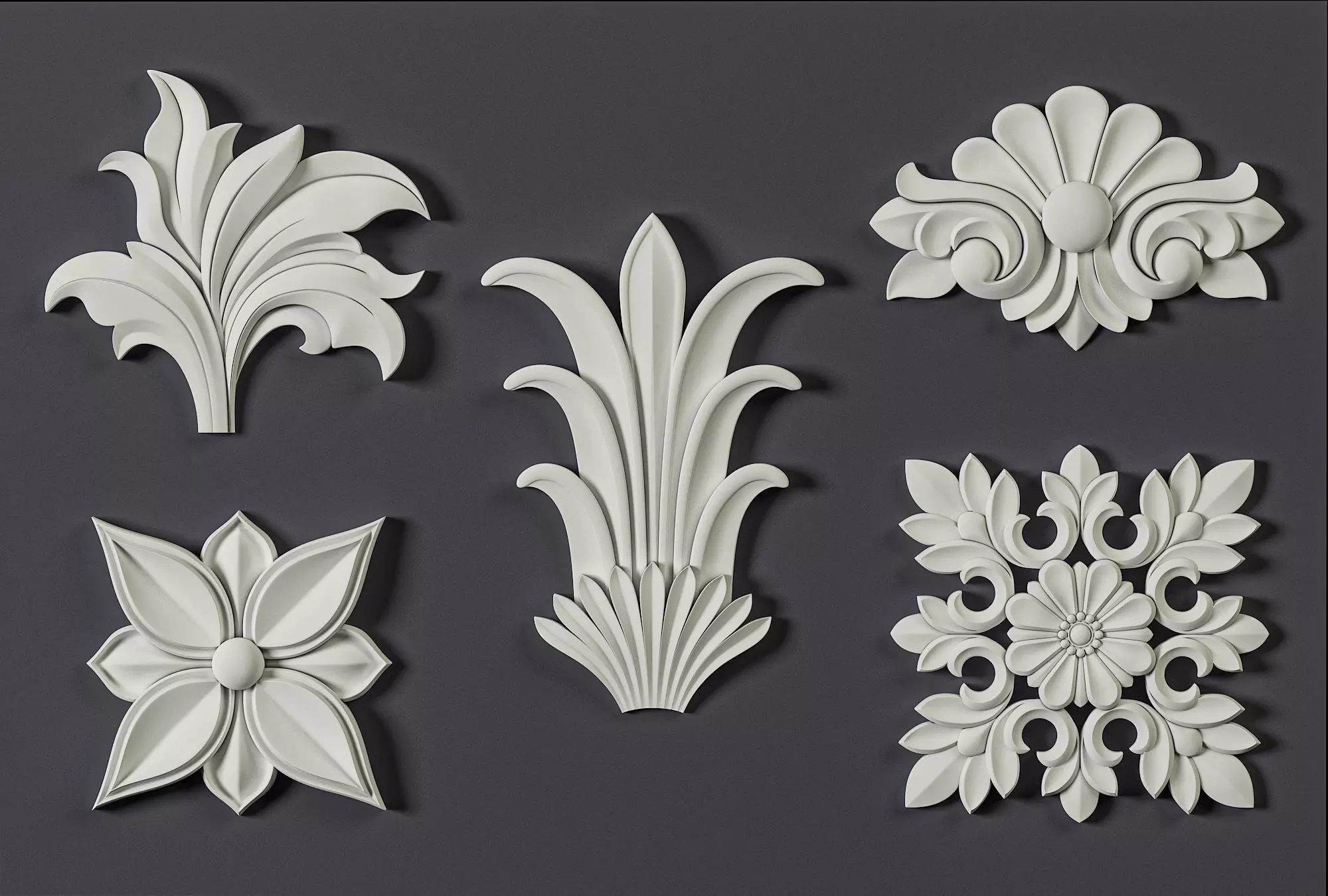 Five Free Ornament Brushes Alphas and 3D Models Free 3D model_0