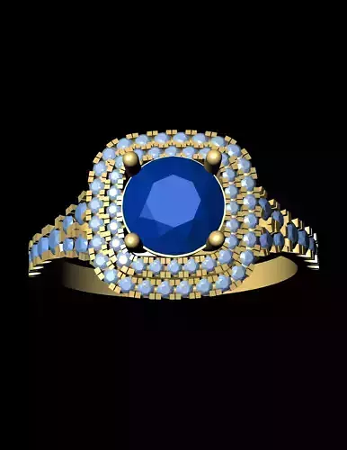  Diamond Solitaire Ring Jewellery for Women 3D print model