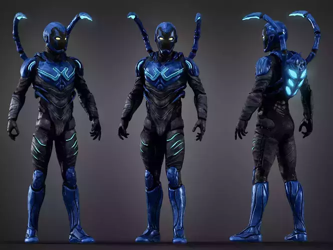 Blue Beetle Low-poly 3D model