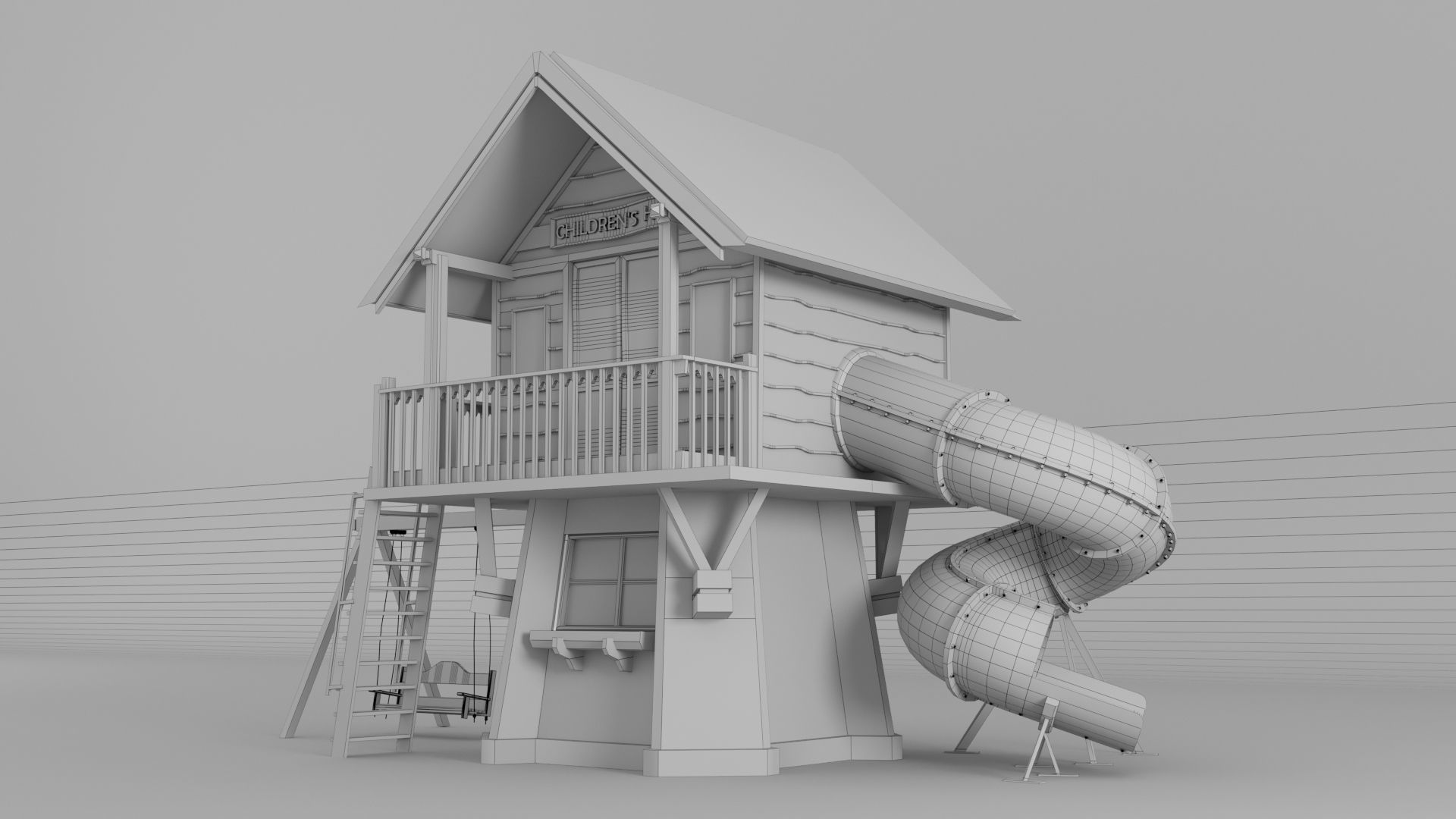 CHILDREN HUT  3D model_7