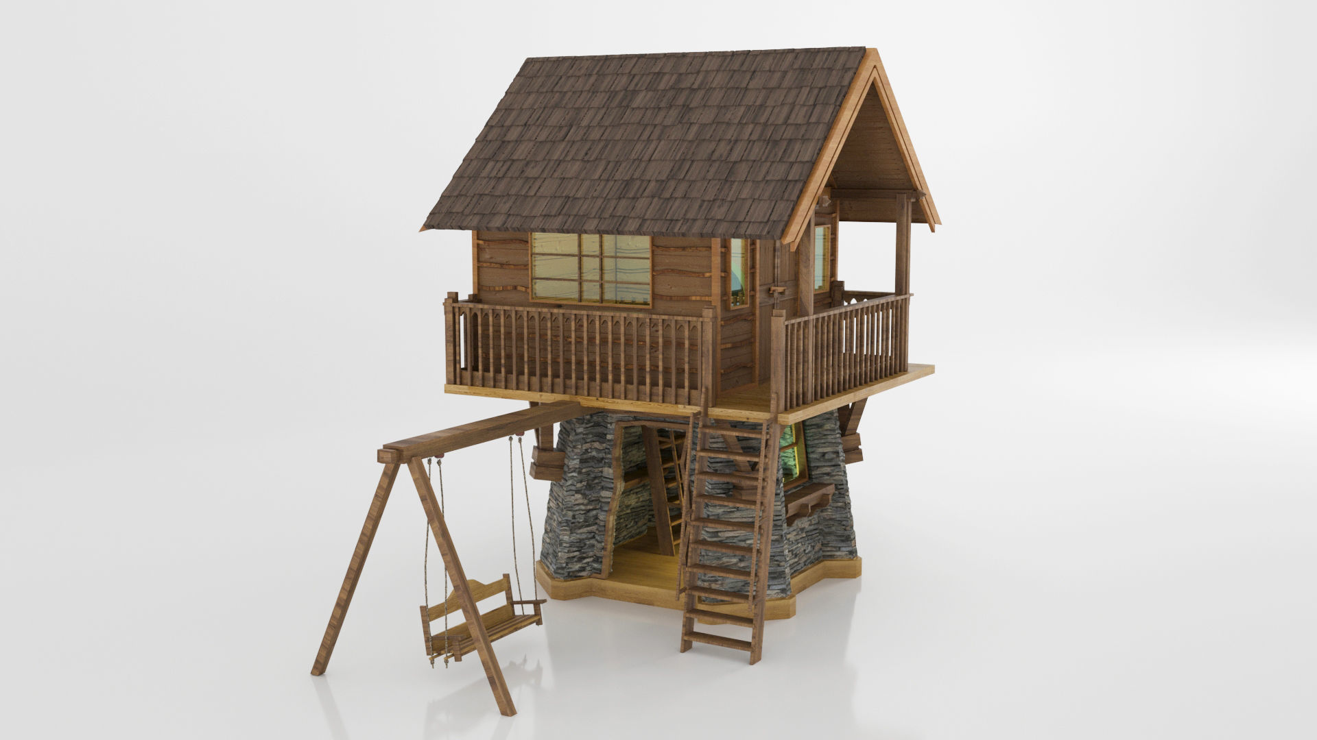 CHILDREN HUT  3D model_4