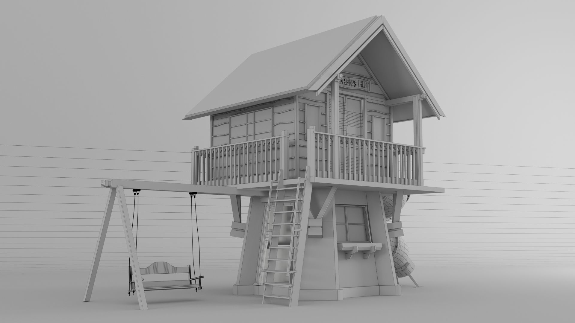 CHILDREN HUT  3D model_6