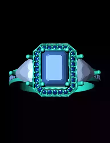  Diamond Solitaire Ring Jewellery for Women 3D print model