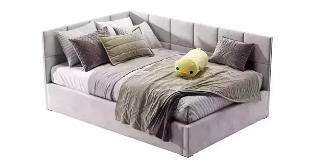 Upholstered Corner Bed