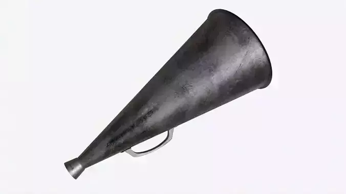 Vintage Metal Megaphone 3D model