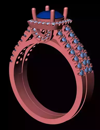  Diamond Solitaire Ring Jewellery for Women 3D print model