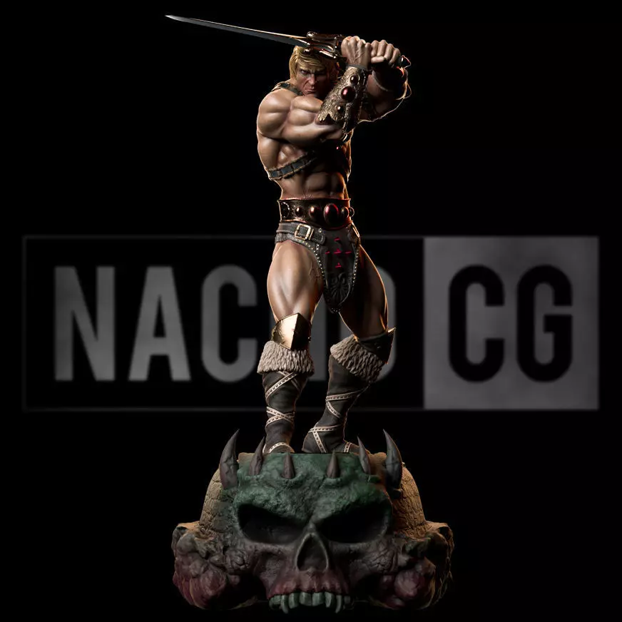 Statue and Bust version - Fan Art - He Man MOTU 3D Model Collection_0