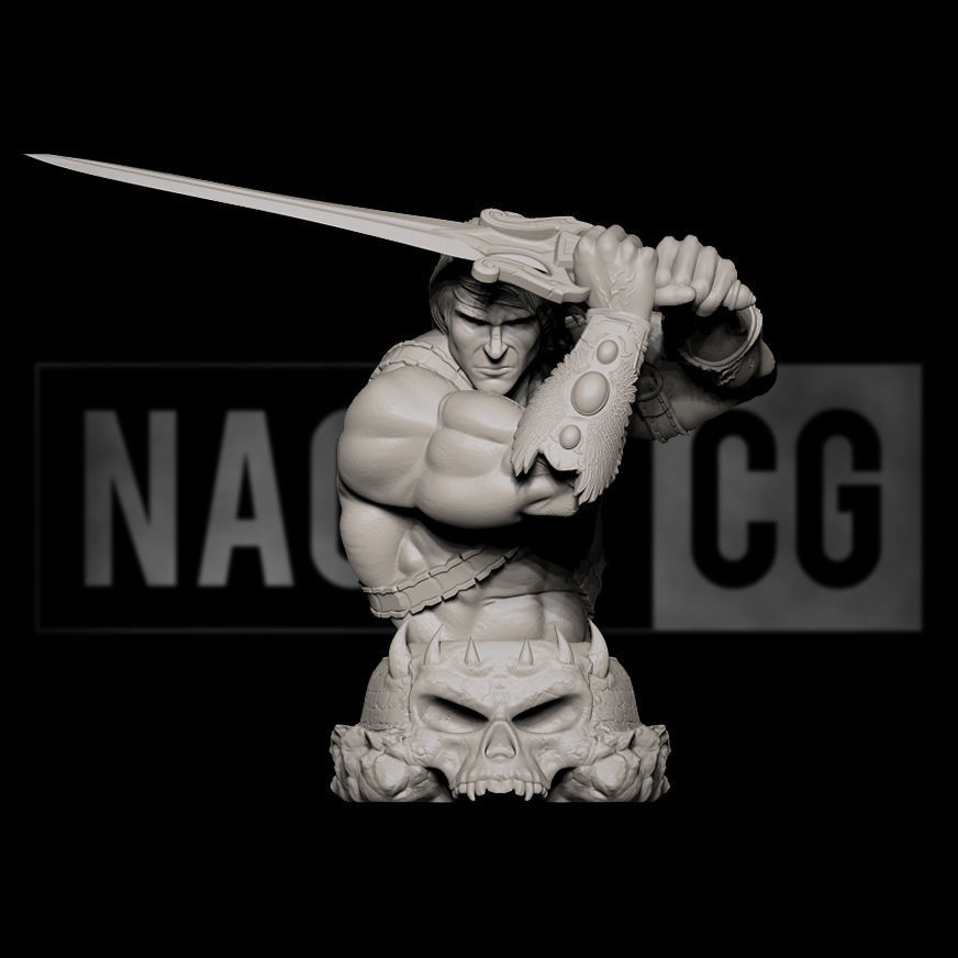 Statue and Bust version - Fan Art - He Man MOTU 3D Model Collection_15