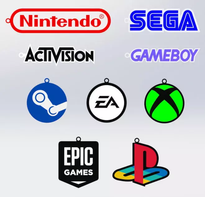 Gaming Brands Pack - 3D Print Model 3D print model_0