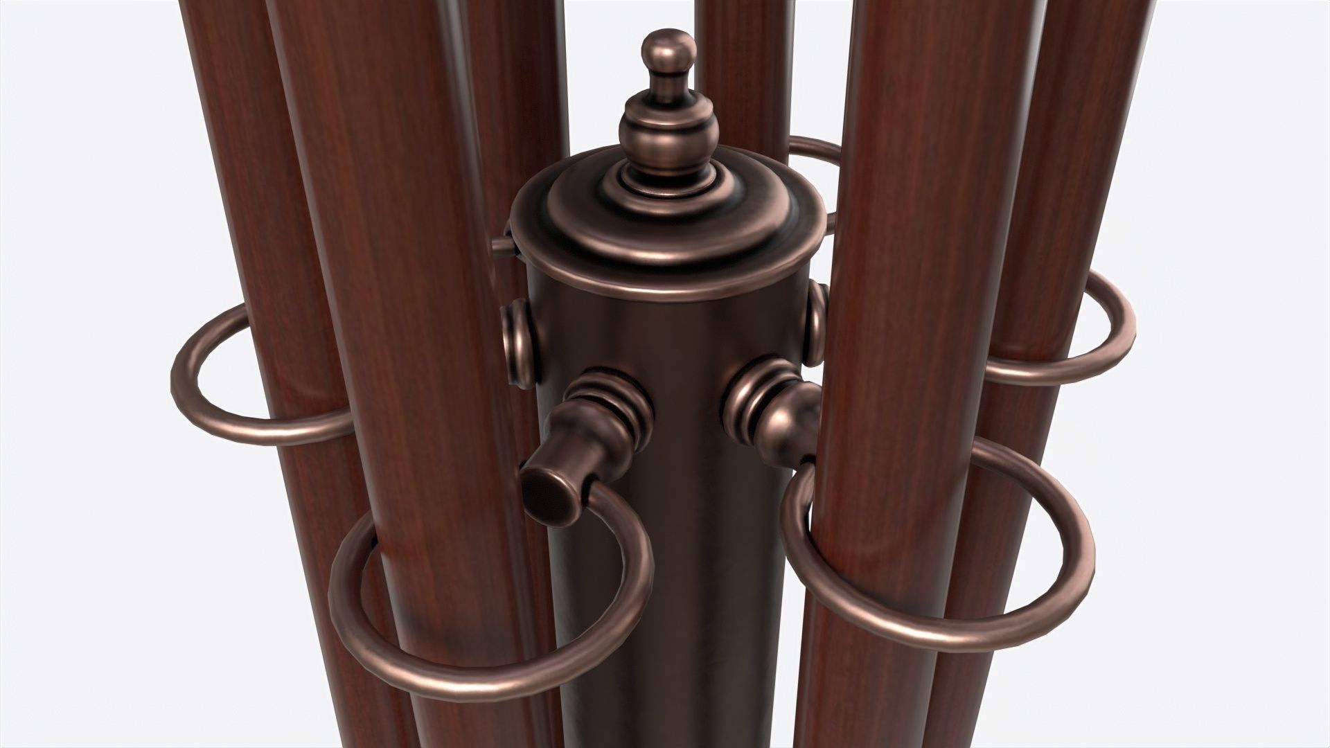 Billiard 6 Cue Free Floor Rack 3D model_2