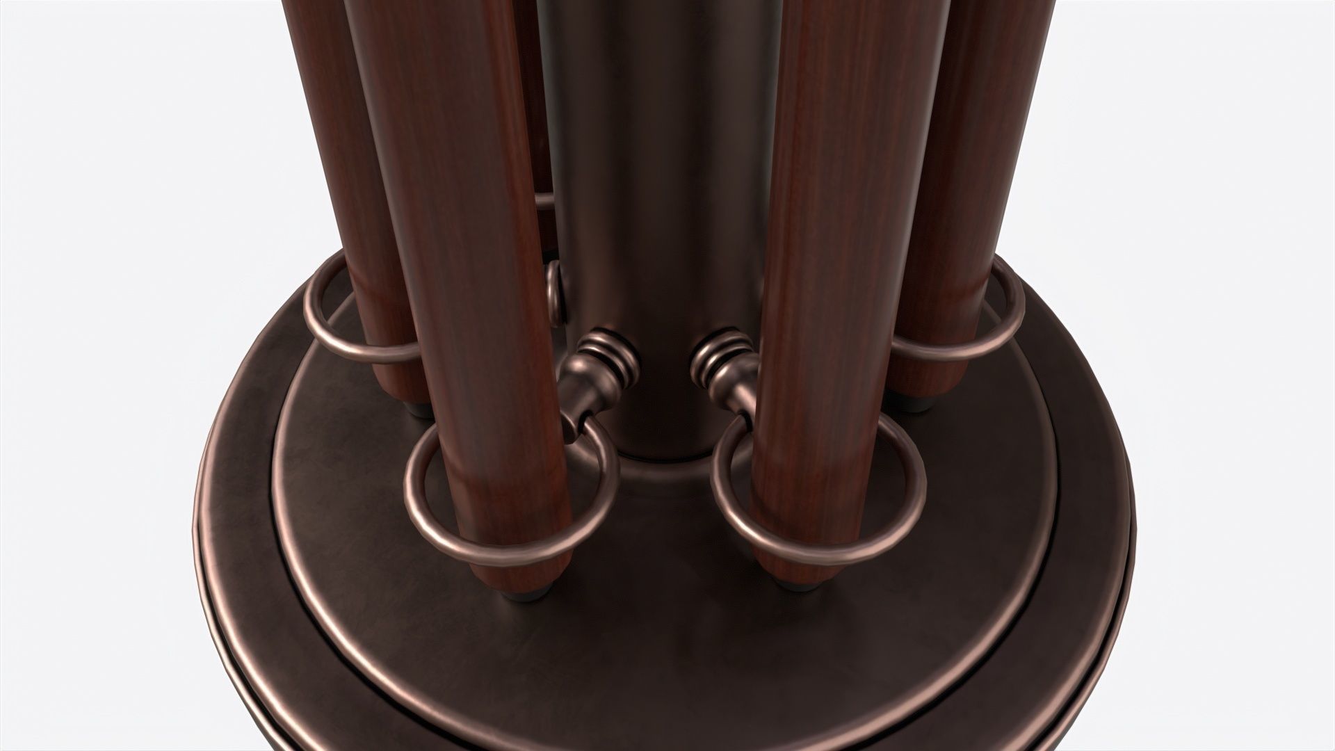 Billiard 6 Cue Free Floor Rack 3D model_1