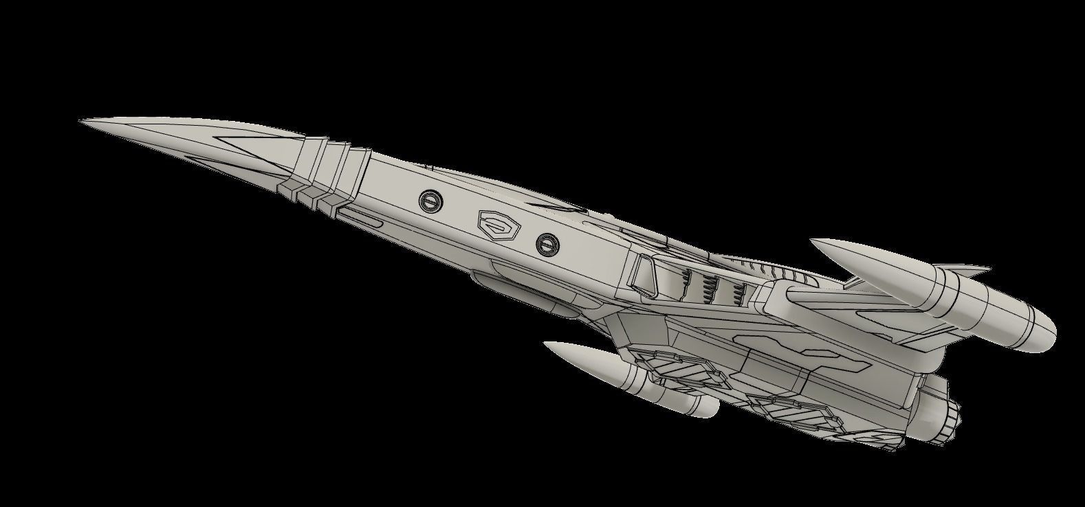 Gatchaman GOD PHOENIX  starship - 3D printing model - STL 3D print model_38