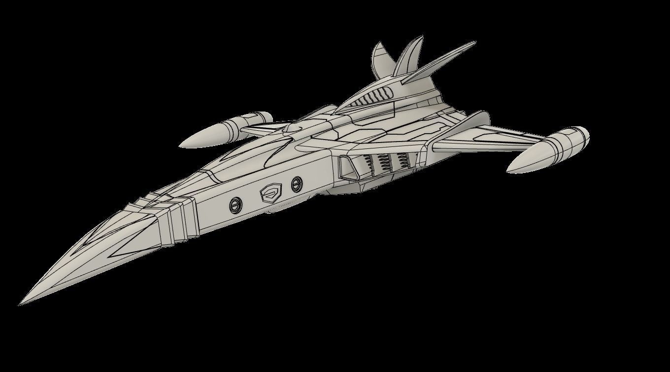 Gatchaman GOD PHOENIX  starship - 3D printing model - STL 3D print model_39