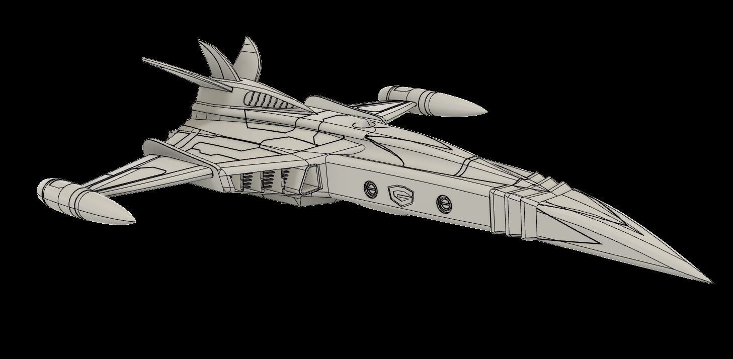 Gatchaman GOD PHOENIX  starship - 3D printing model - STL 3D print model_12