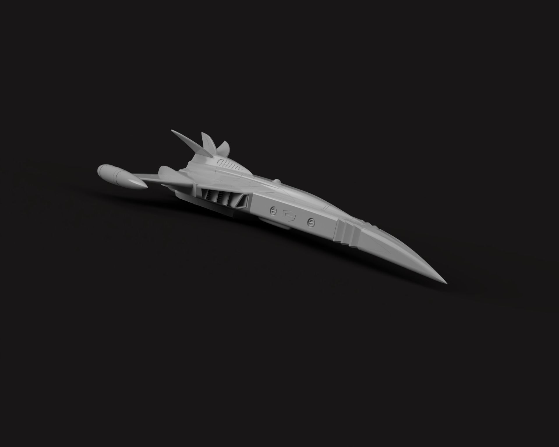 Gatchaman GOD PHOENIX  starship - 3D printing model - STL 3D print model_7