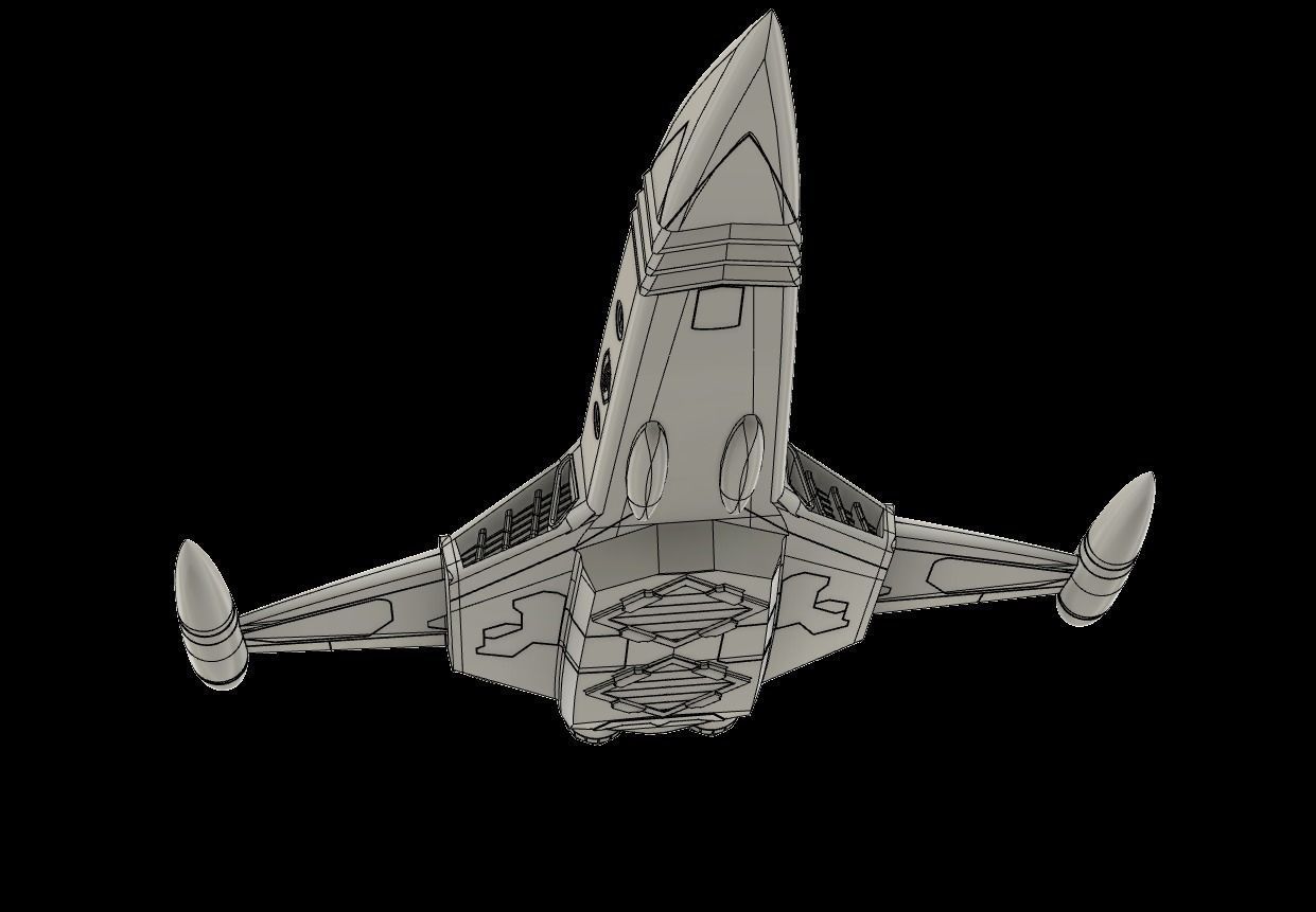 Gatchaman GOD PHOENIX  starship - 3D printing model - STL 3D print model_37