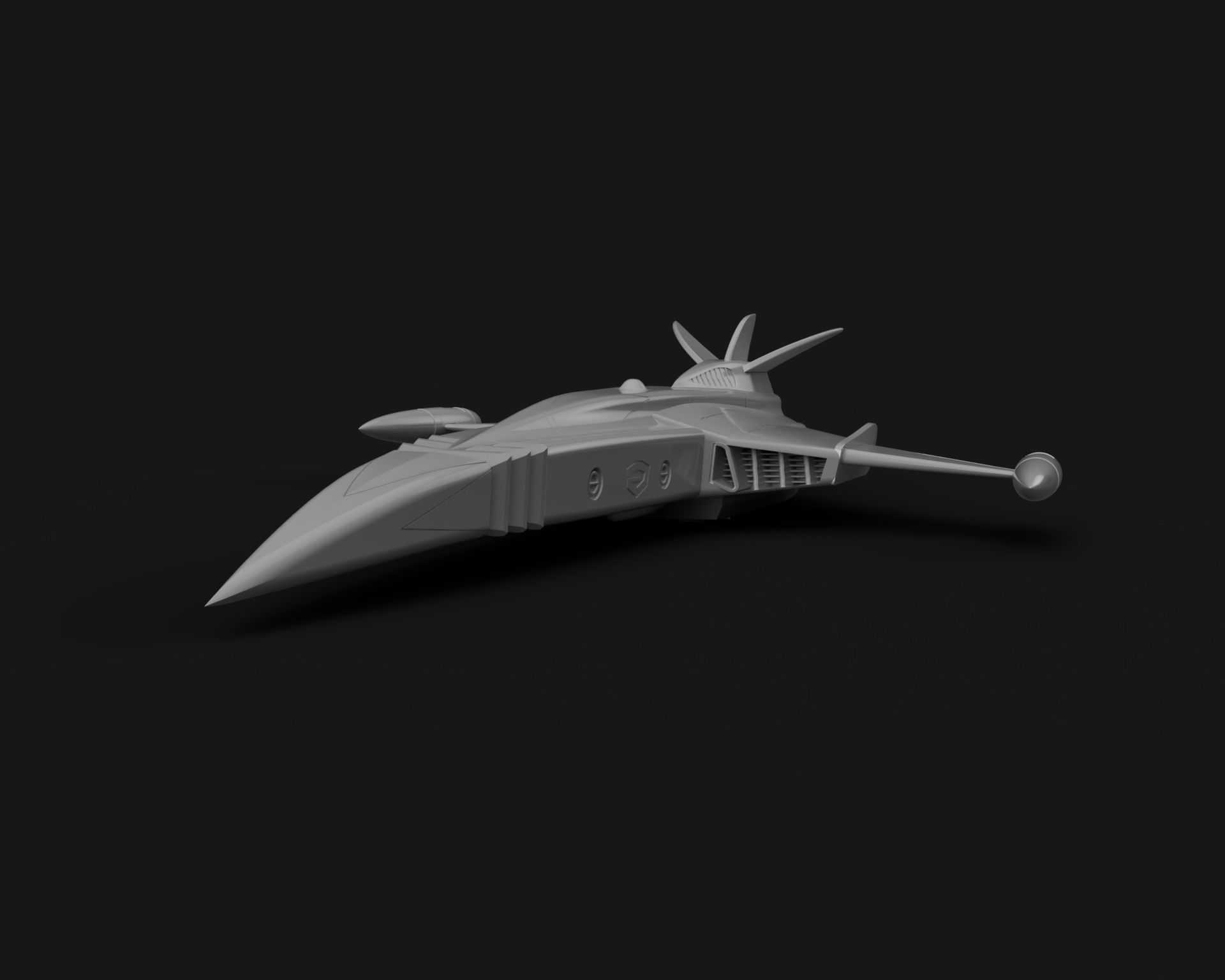 Gatchaman GOD PHOENIX  starship - 3D printing model - STL 3D print model_9