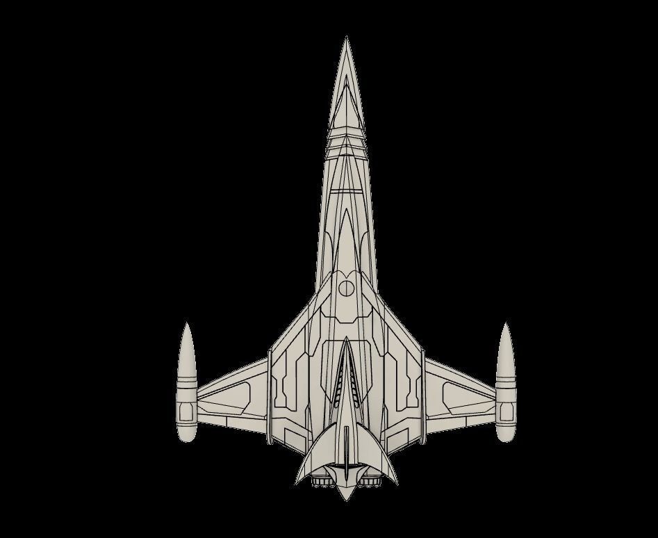 Gatchaman GOD PHOENIX  starship - 3D printing model - STL 3D print model_33
